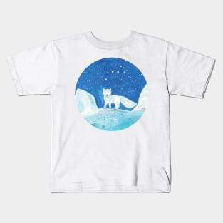 Arctic Fox in winter Illustration Kids T-Shirt